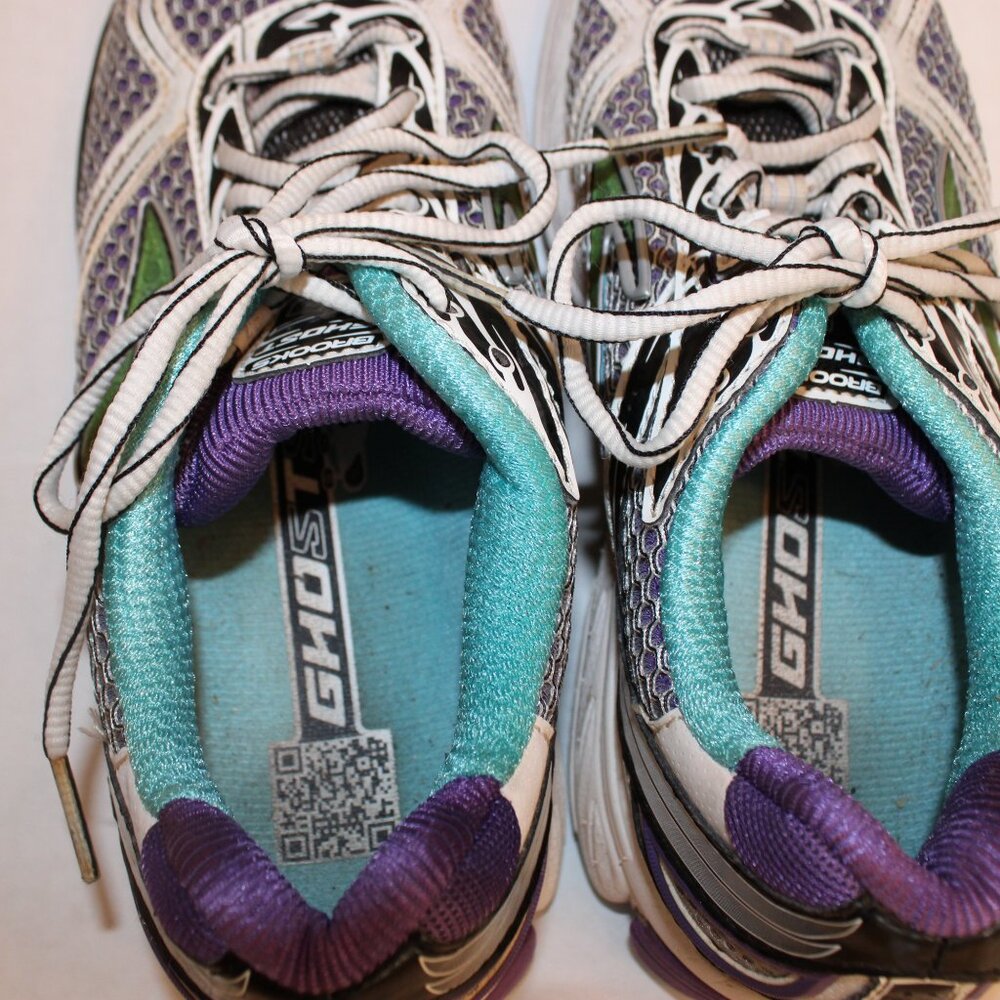 Brooks Ghost 5 1201131B532 Running Shoes Size 91/2 Silver/Purple Women's - Picture 4 of 8